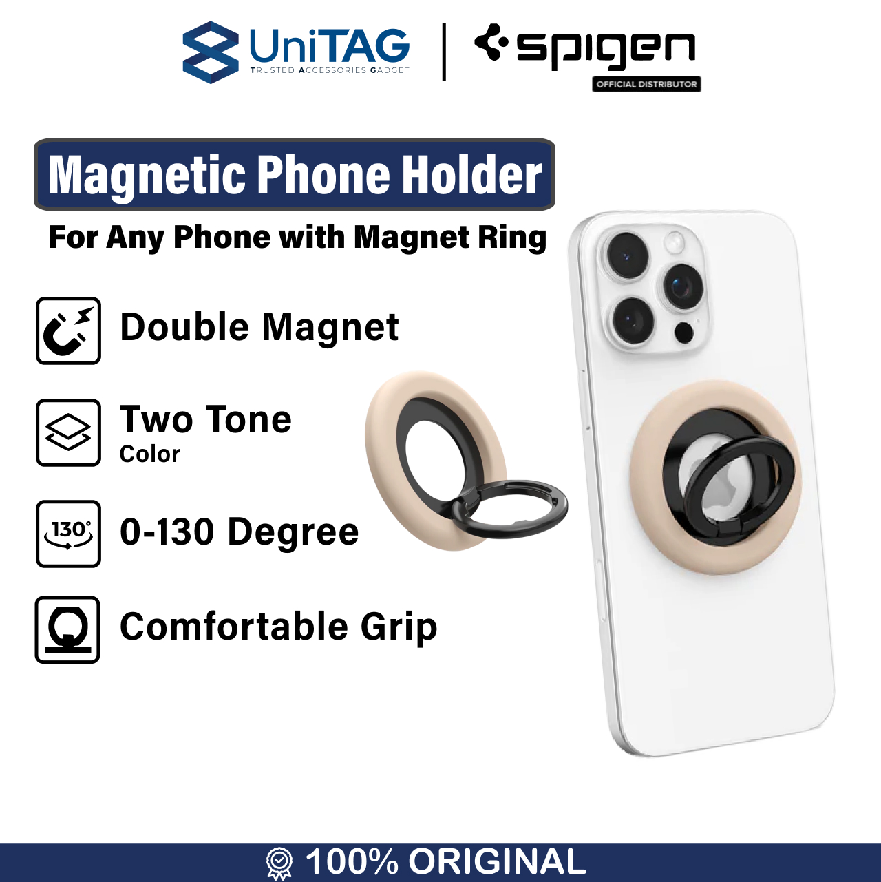 Spigen Magnetic Phone Holder Nano Pop MagFit - Coconut Beige AMP09031