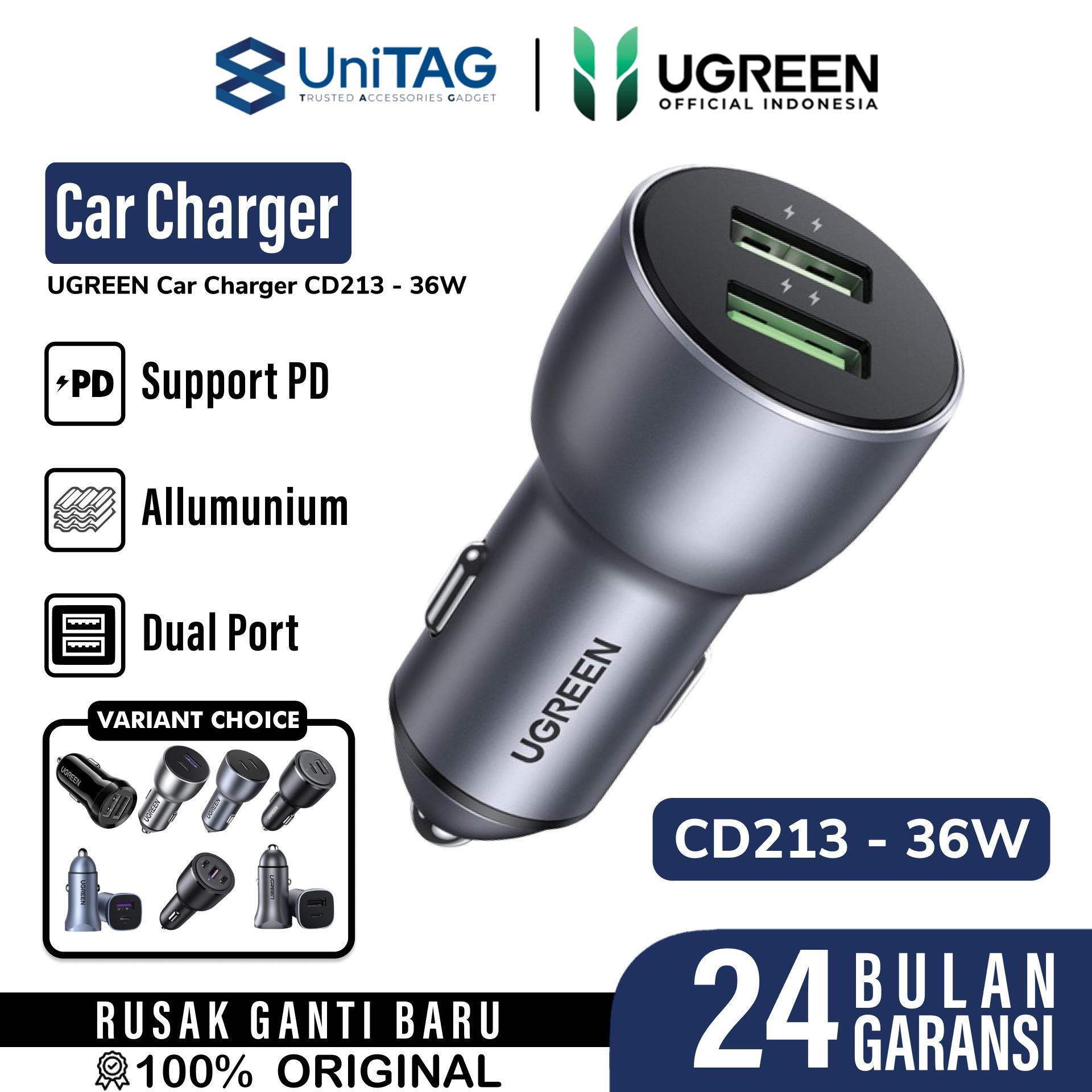 UGREEN Car Charger 36W 2A - Gray CD213 10144
