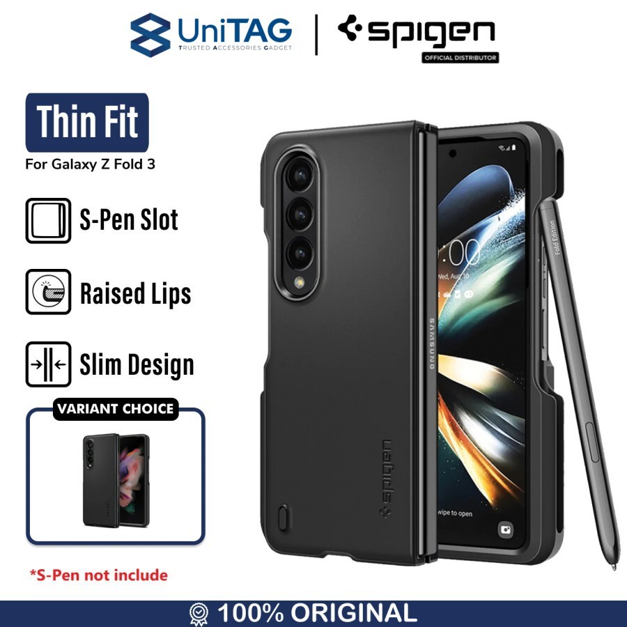 Case Samsung Galaxy Z Fold 3 Spigen Thin Fit Back Front Slim Casing