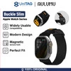 Aulumu Apple Watch 49mm / 46mm / 45mm / 44mm / 42mm (Series 3 / 2 / 1) Strap Mag Buckle Slim - Black A11-NL-BK-BK