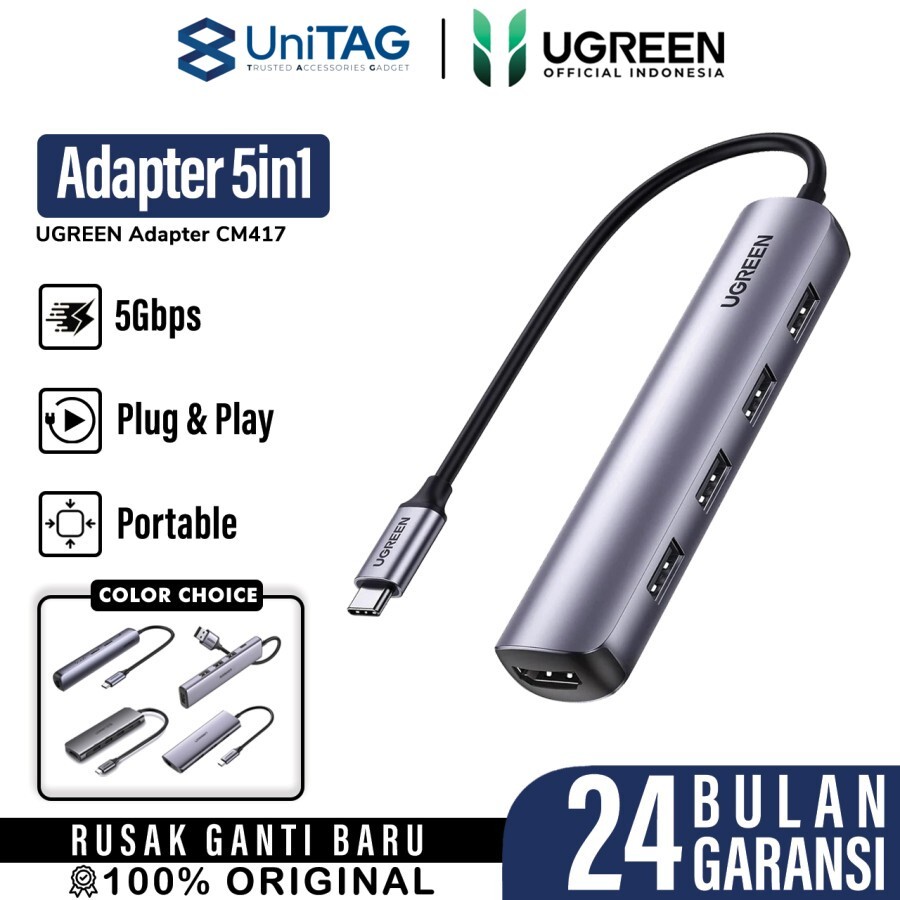 UGREEN Hub 5 in 1 USB C to 4A 1HDMI 4K60Hz - CM417 20197