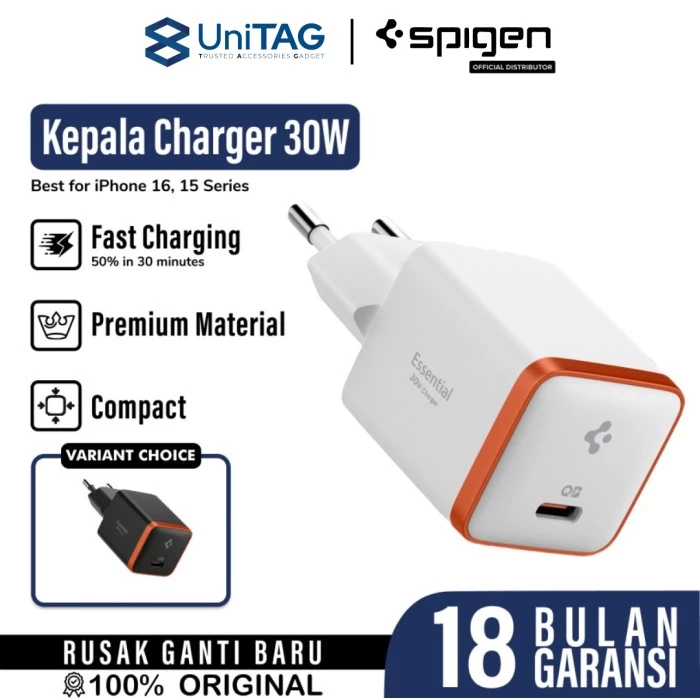 Spigen Wall Charger 30W 1C ArcStation Essential - White EE301EU ACH08449