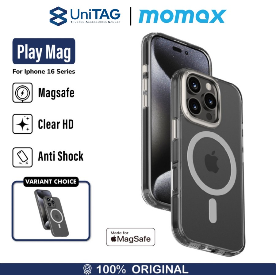 Momax iPhone 16 Pro Max Case Magsafe CaseForm Play Magnetic - Transparent MXAP24XLT