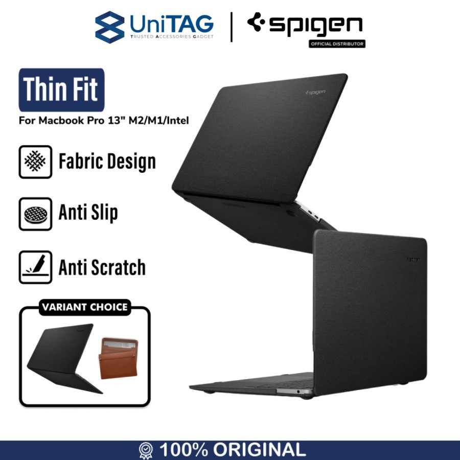 Spigen Macbook Pro 13" M2 / M1 / Intel Case Thin Fit - Black 070CS25965