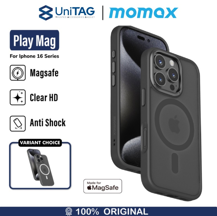 Momax iPhone 16 Pro Max Case Magsafe CaseForm Play Magnetic - Black CPAP24XLD