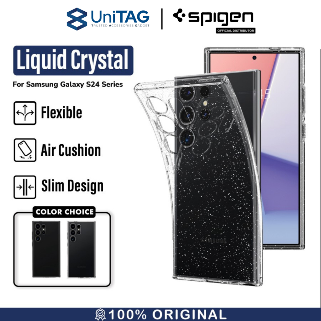 Spigen Galaxy S24 Ultra Case Liquid Crystal Glitter - Crystal Quartz ACS07285-1