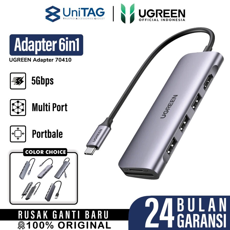 Adapter USB HUB Port Macbook iPad 4/6/8/10 in 1 UGREEN Type C Mini 3.0