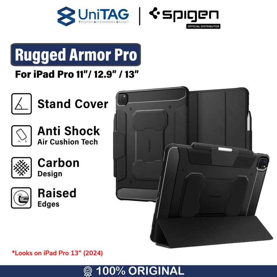 Spigen iPad Pro 11" (2022 / 2021 / 2020 / 2018) Case Flip Cover Rugged Armor Pro - Black ACS01024
