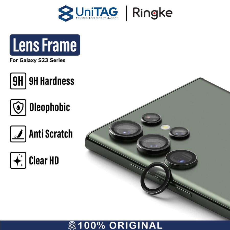 Ringke Galaxy S23 Ultra Camera Lens Frame Glass - Black CM01718RS